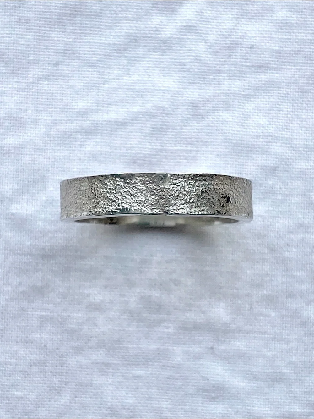 Artisan-Made Modern Sterling ring Size 6.5